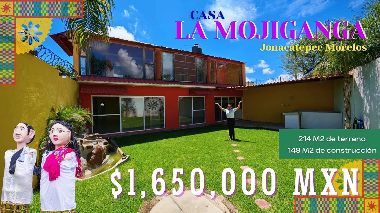 🏡 CASA LA MOJIGANGA en VENTA 🎭 JONACATEPEC MORELOS 📿 Acabados muy creativos y coloridos