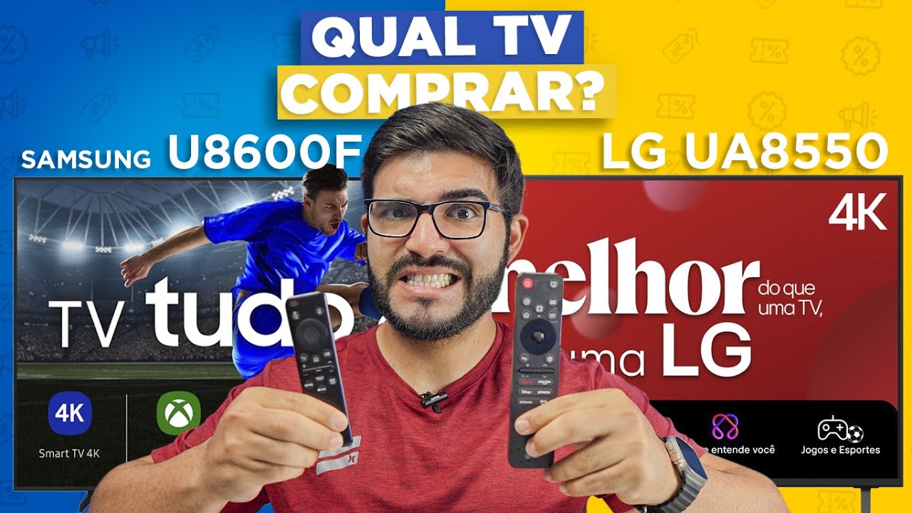COM ELAS! TV da Samsung tudo em 1 ou TV LG 5 em 1? Qual comprar em 2026? (U8600F vs UA8550)