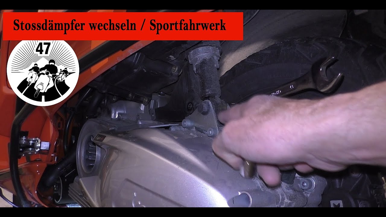 #1 Vespa GTS 300 - Federbeine hinten wechseln / Sportfahrwerk mit Funktionserklärung