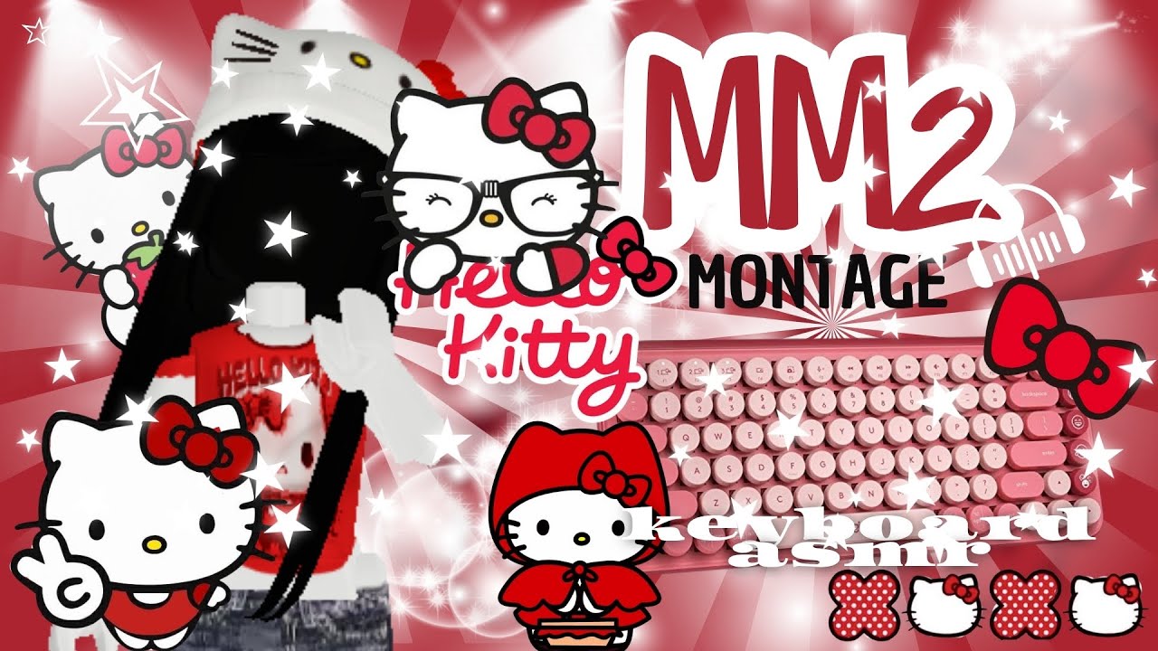 ˗ˏˋ PLAYING MM2 AS HELLO KITTY + KEYBOARD ASMR ✧.*  ˊˎ