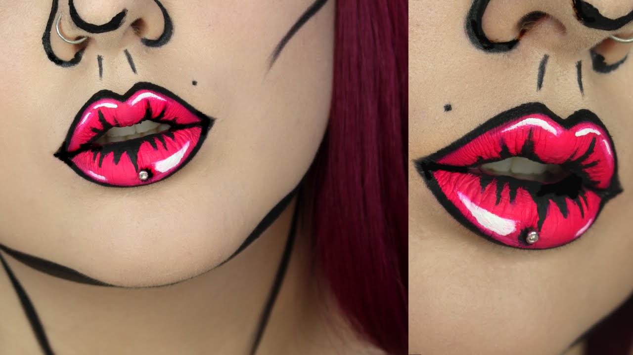 Pop Art Lips Makeup Tutorial | Jordan Hanz
