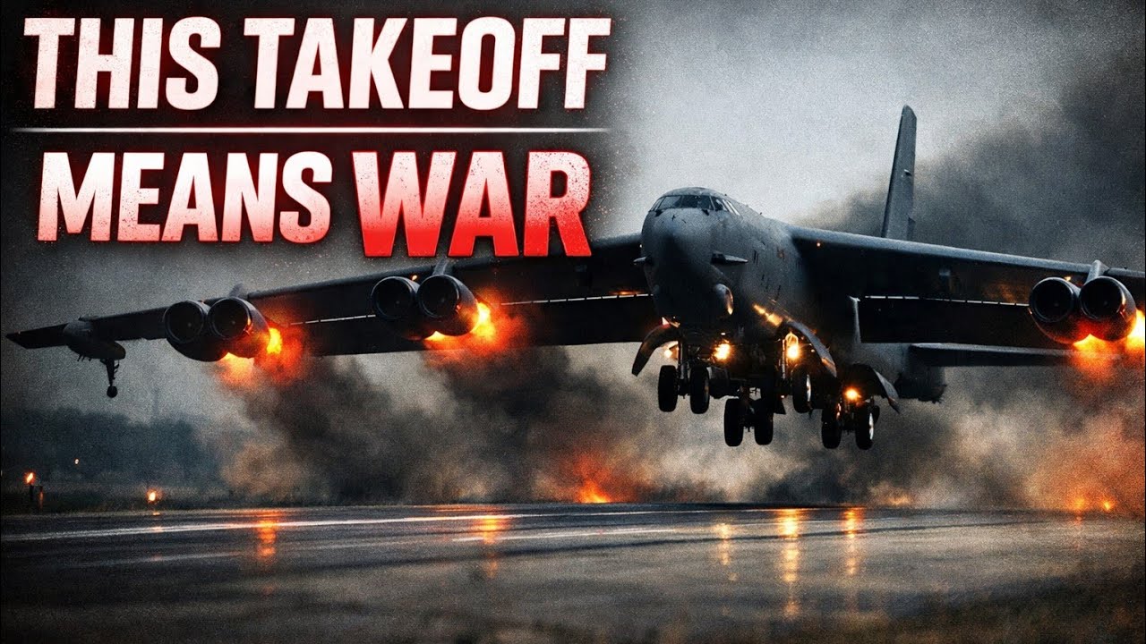 B-52 Takeoff A Flying Threat the World Fears