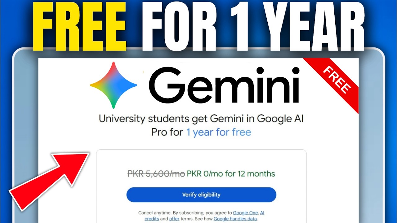 How to Get Google Gemini AI Pro FREE for 12 Months (Student Offer 2026)