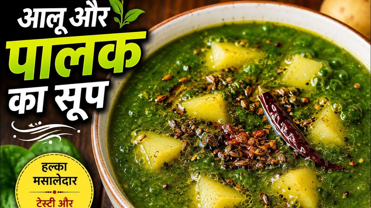 आलू और पालक का मसालेदार स्वादिष्ट सूप बनाए एक बार बनाकर खायेंगे तो हरबार यही तरिका अपनायेगे