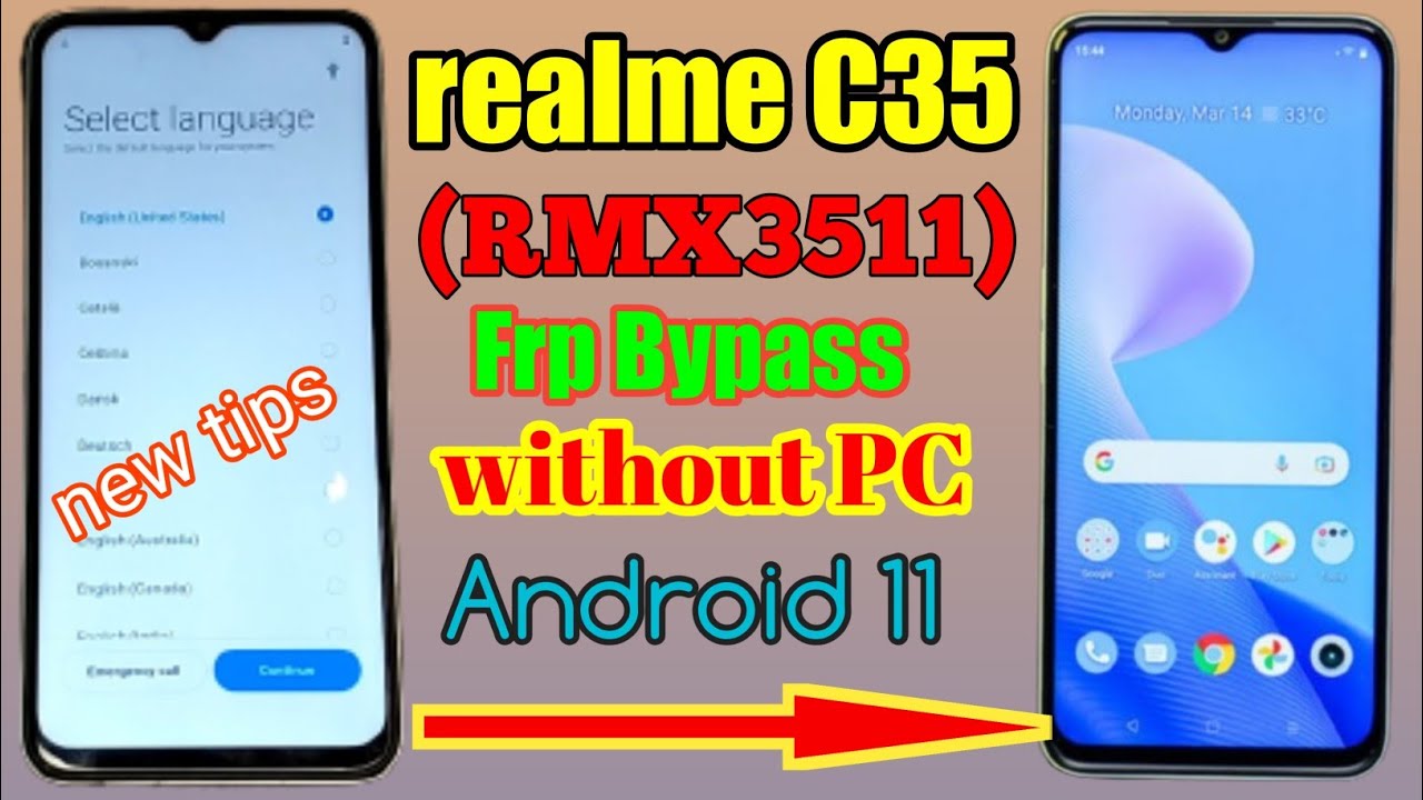 Realme C35 (RMX3511) FRP unlock without PC || Realme C35 Android 11 Frp Bypass | New Tricks