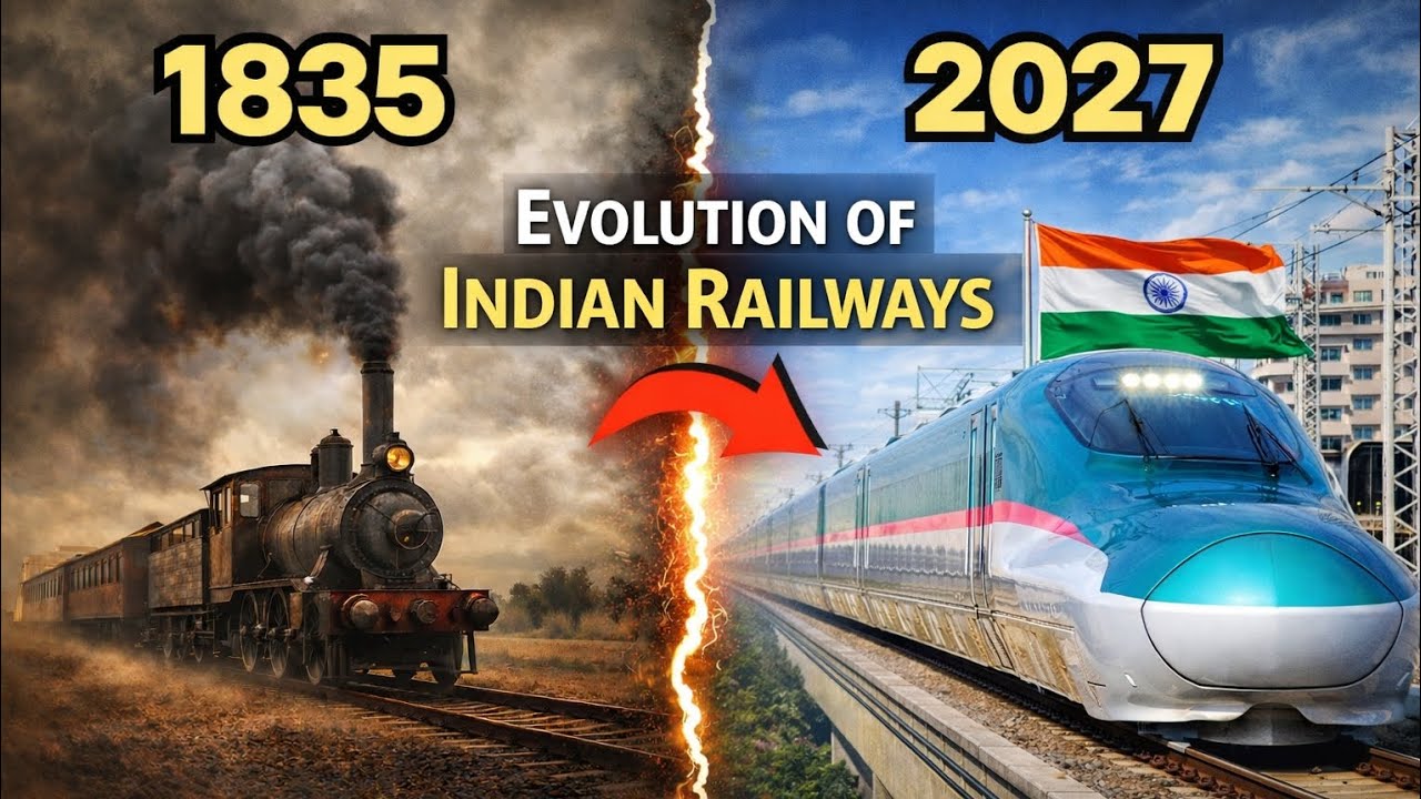 🚂🚀 Evolution of Indian Railways(1853-2027) | From Steam Engine to Bullet Train🚅