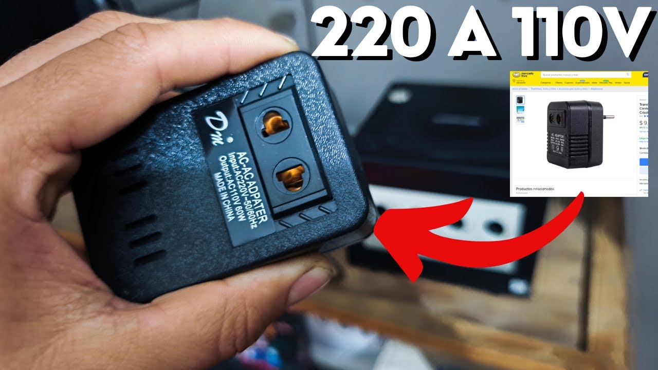 ⚡Transformador Adaptador De Corriente 220 A 110 Volts. Como es un adaptador de voltaje de 220 a 110