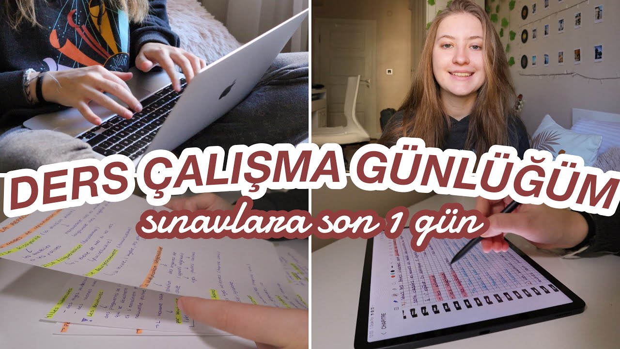 SINAV HAFTASINA SON 1 G&Uuml;N 🥲 | sınavlara son g&uuml;n nasıl &ccedil;alışıyorum...