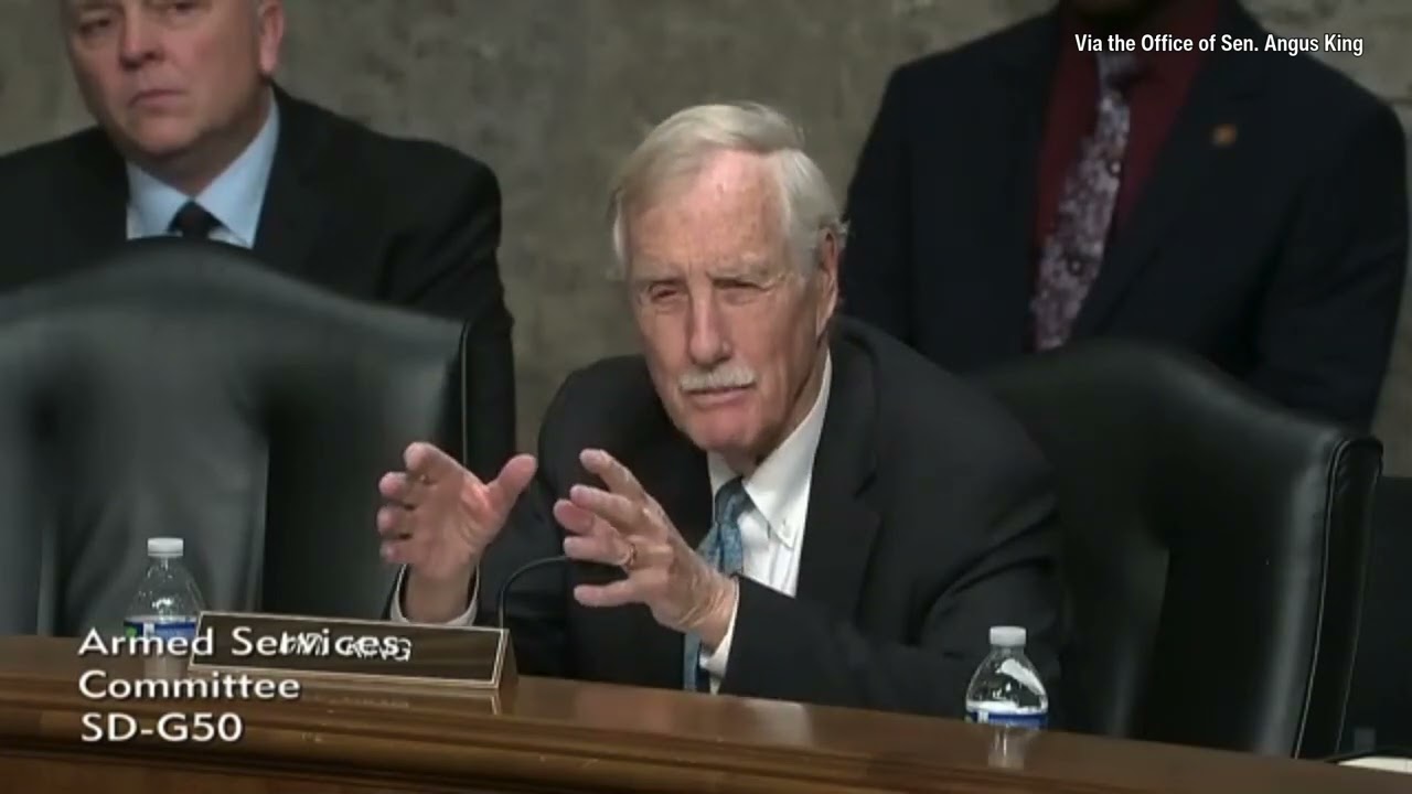 Sen. Angus King questions Deputy Secretary of Defense nominee Stephen Feinberg over looming firings