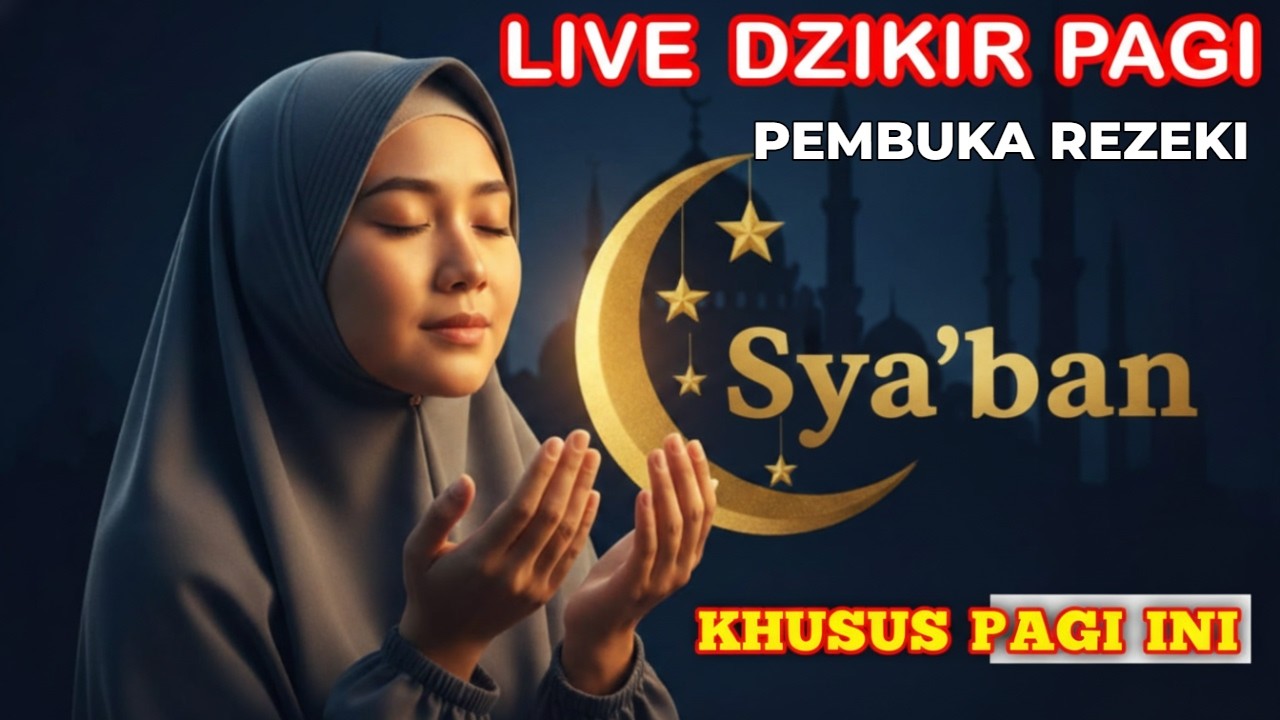 LIVE DZIKIR PAGI 🌤️ PEMBUKA REZEKI | MALAM SYA’BAN & DOA KELANCARAN HIDUP