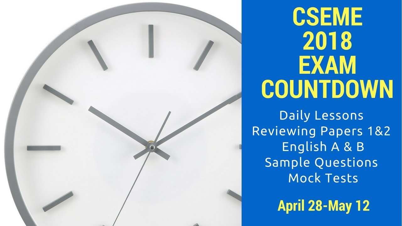 CSEC English A Section C Exam Review- 2018 Exam Format