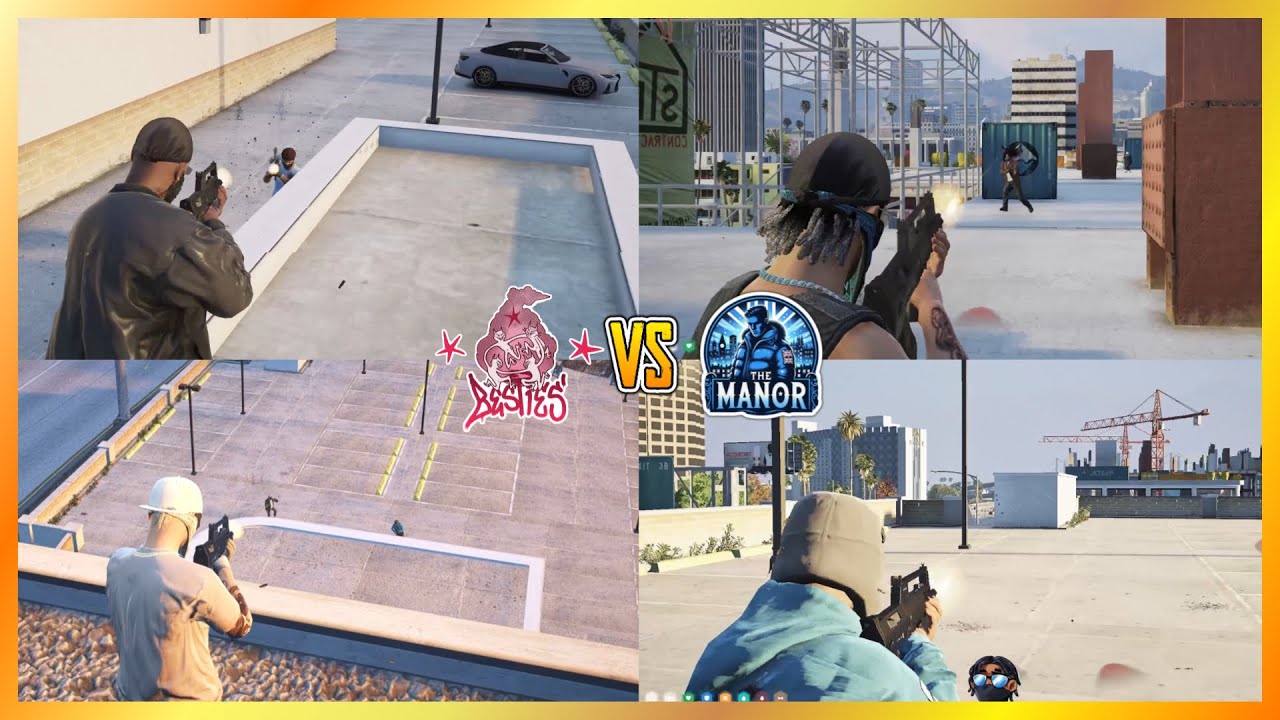 Besties vs Manor At White Garage (Multi POVs) | NoPixel 4.0 GTA RP