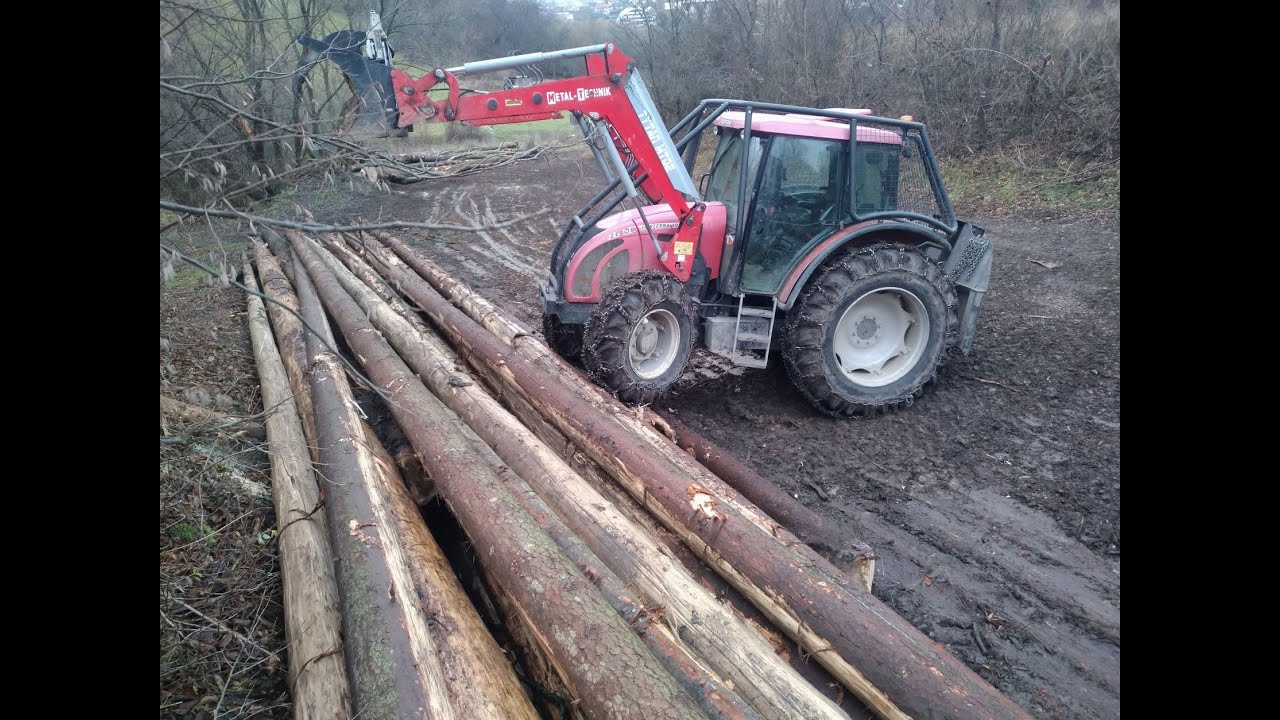 Stihl ms362 plus približovanie dreva kôň, Zetor forterra 125 ukt