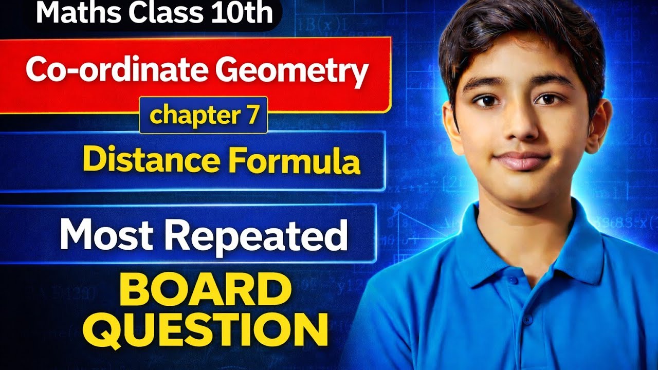 Math Class 10th | co-ordinate geometry | chapter 7 | Distance formula|  Most Repeated Board Question