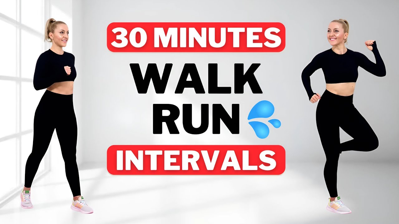 🔥30 Min WALK & RUN WORKOUT🔥@Home Cardio Intervals for Maximum Fat Burn🔥Fast Weight Loss🔥