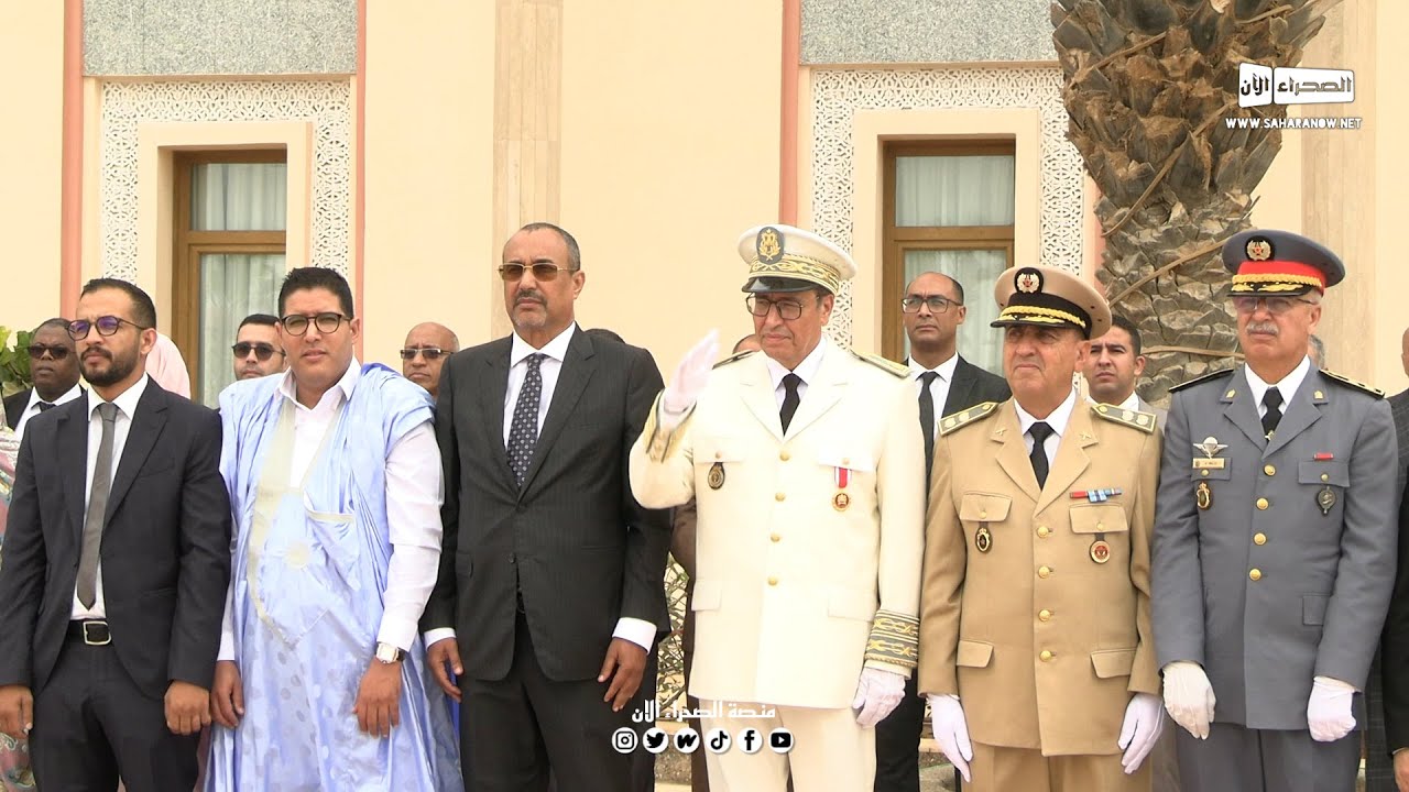 الداخلة مراسيم تحية العلم بباحة ولاية الداخلة وادي الذهب بمناسبة الذكرى الخامسة والعشرين لعيد العرش