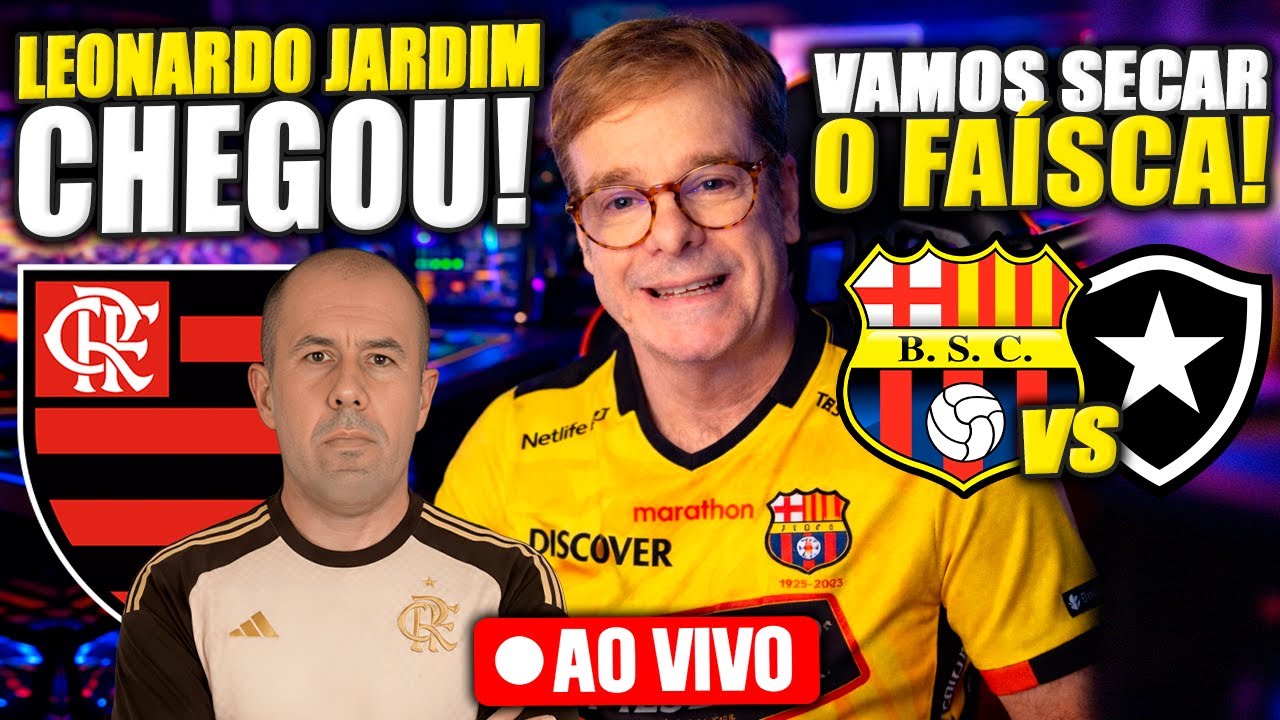 URGENTE! CHEGADA DE LEONARDO JARDIM NO FLAMENGO! REACT SECADOR! BOTAFOGO X BARCELONA! LIVE RAIZ!