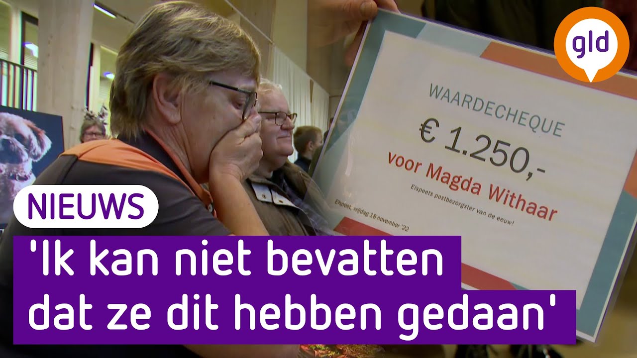 Dorp haalt 1250 euro op voor onmisbare pakketbezorger Magda
