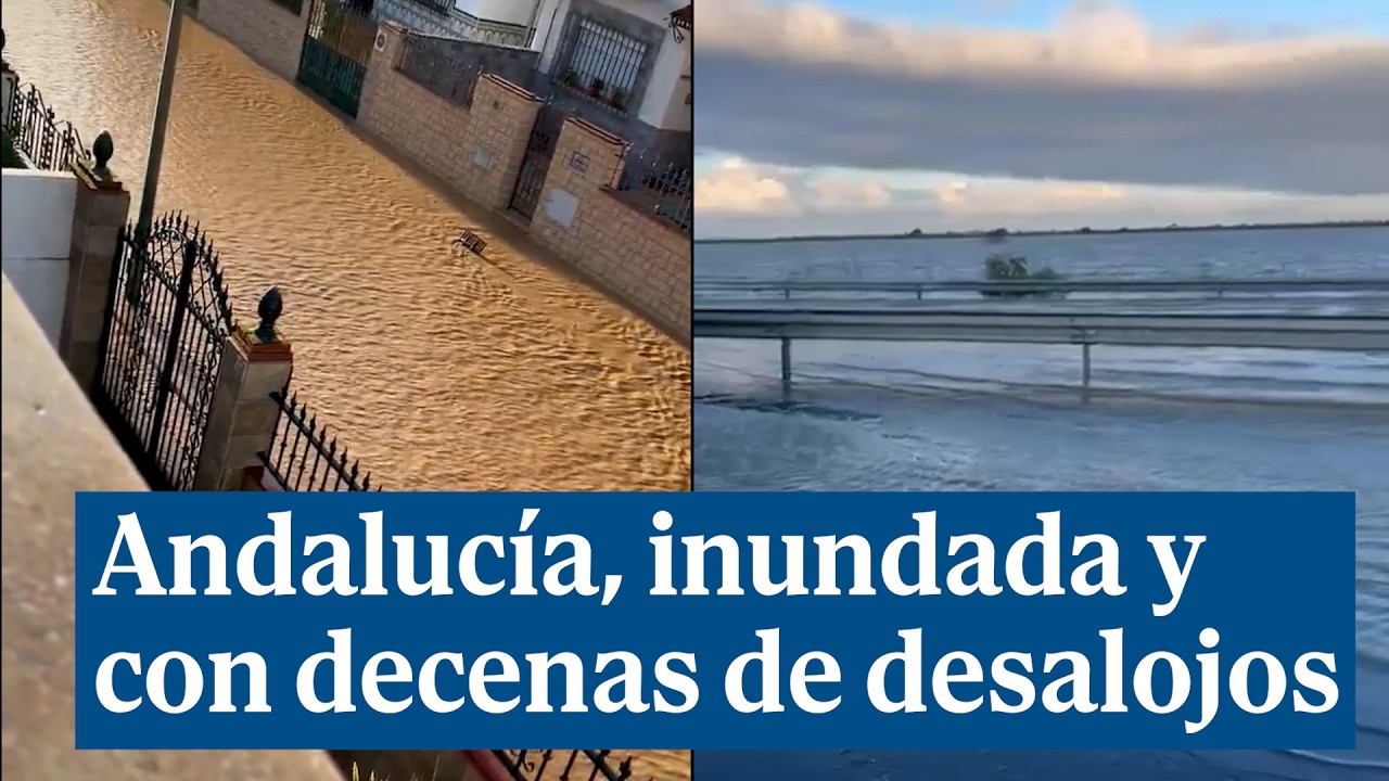 Inundaciones en Andalucía, muy afectada por el temporal de lluvias en España