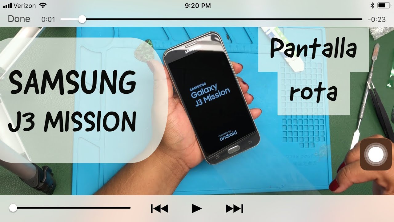 Samsung J3 Mission pantalla rota 😦 y fácil de reparar