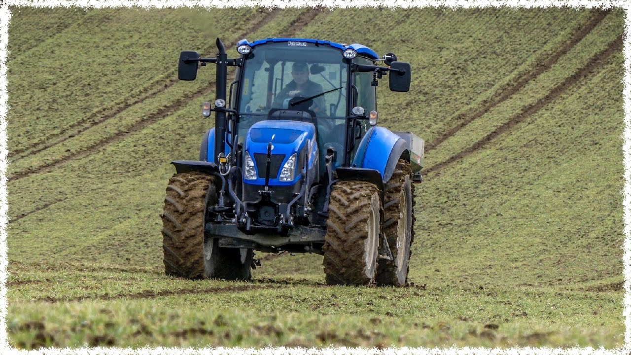 Dünger streuen 2017 | New-Holland T5.115 | Amazone ZA-X Perfect 902