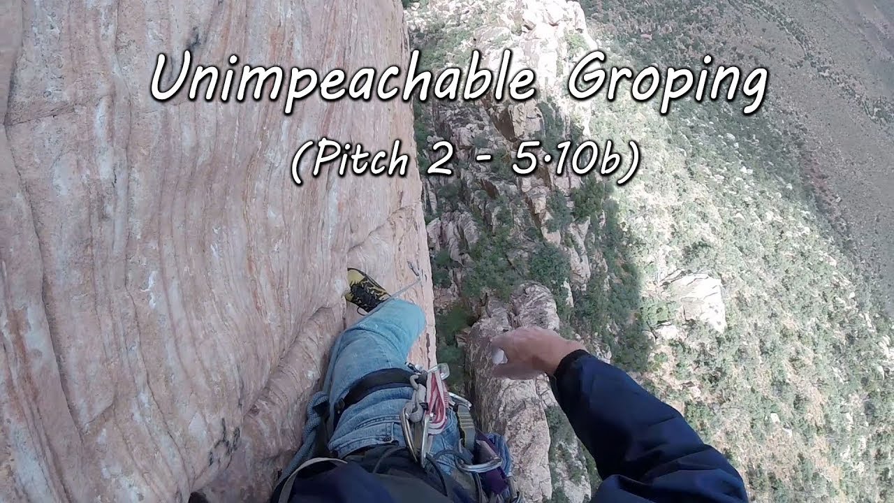 Multi-pitch Sport Climbing on Unimpeachable Groping - Pitch 2