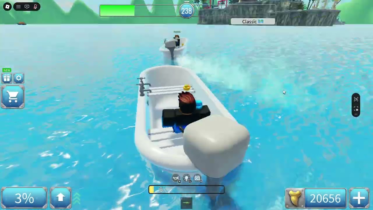 Showcasing the new BATHTUB BOAT SharkBite 2 Roblox!!!