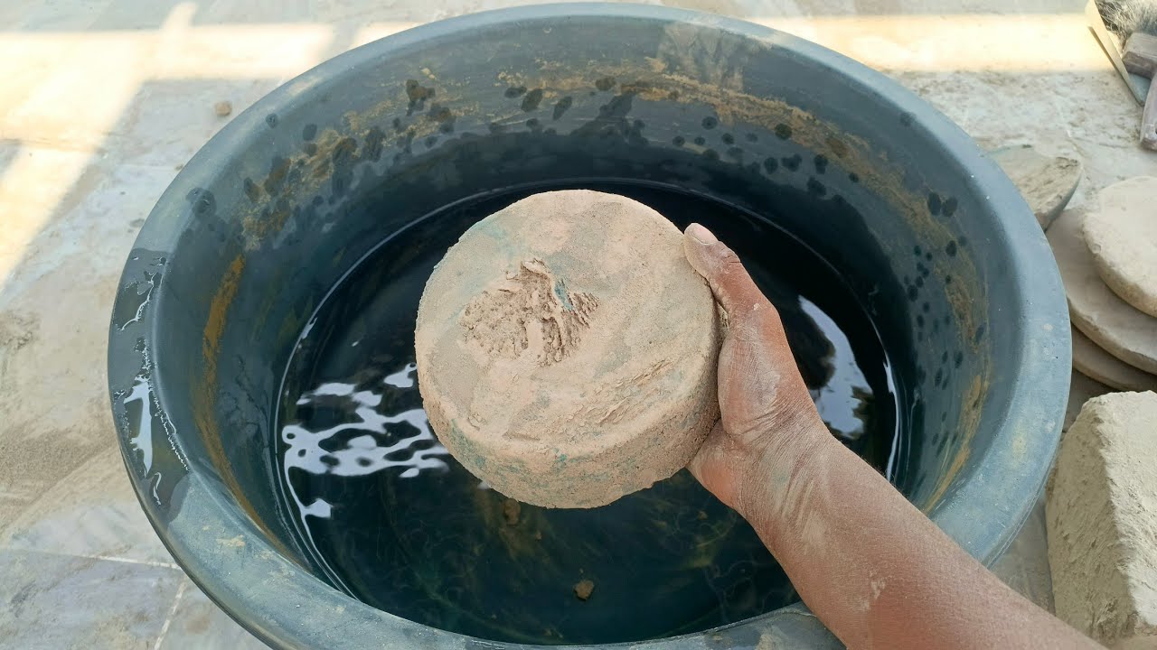 Asmr. Bombastic white mud dirt water crumbling