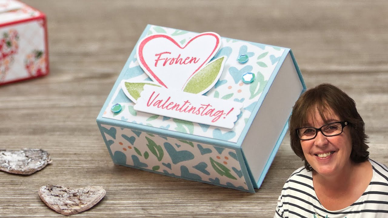 Liebevoll gestaltete Schachtel für vier Küsschen・Schnell und einfach zu basteln・Stampin’ Up!