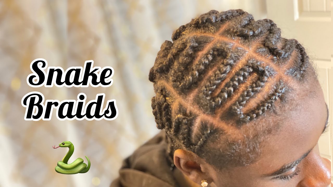 Snake Braids on Black Hair Tutorial | Protective Natural Hairstyles for Teen Boys & Men