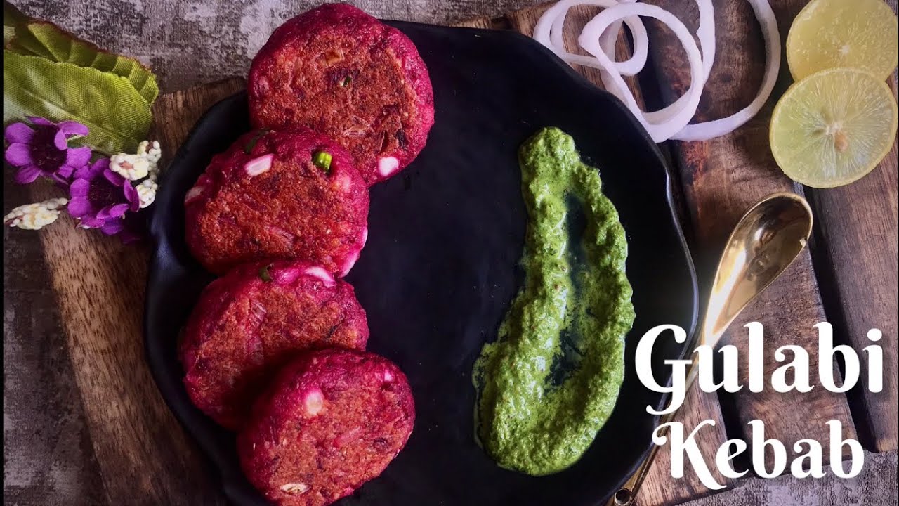 Gulabi Kebab | beetroot & cottage cheese kebab | high protein & low calorie meal