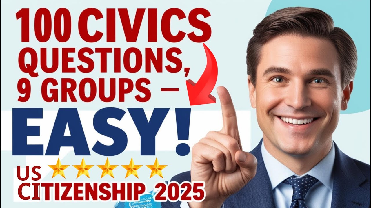 Master EASILY the 100 Citizenship Questions by 9 Groups for US Citizenship Interview 2025 (Wow)