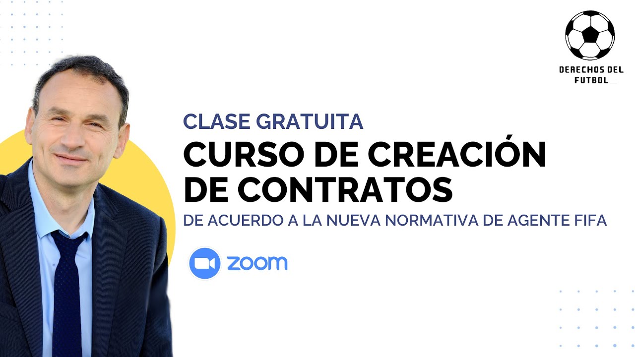 Clase gratuita sobre creación de contratos en el fútbol según la nueva normativa de FIFA