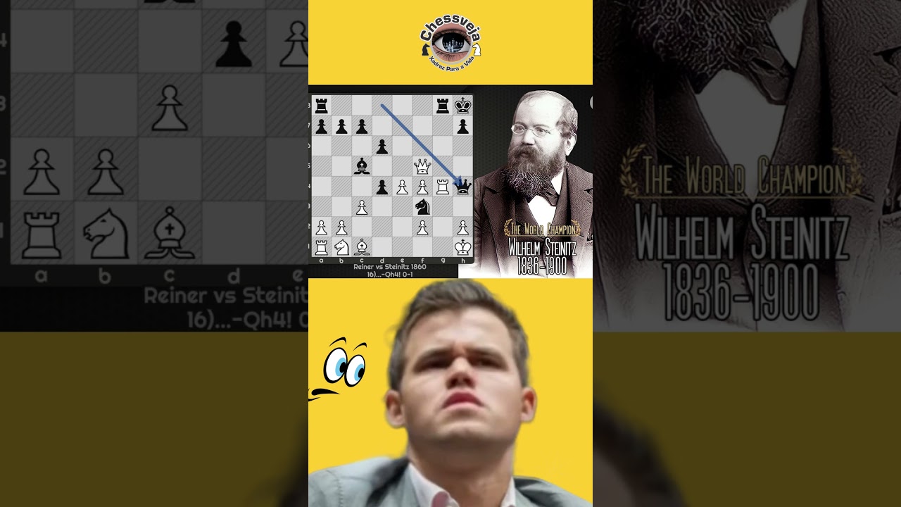 WILHEM  STEINITZ DEIXOU CARLSEN BOLAD&Atilde;O COM LANCE BRILHANTE