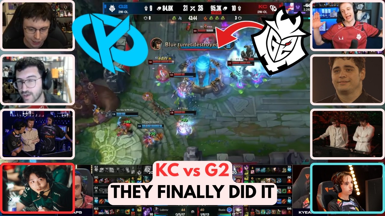 Streamers React to KC FINALLY BEATING G2 | LEC 2026 Highlights