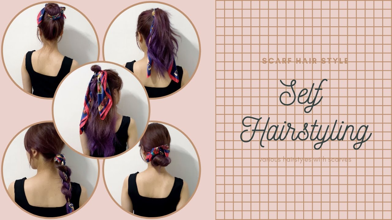 [셀프헤어스타일링self hair styling] 스카프를 이용한 10가지 헤어 스타일링
