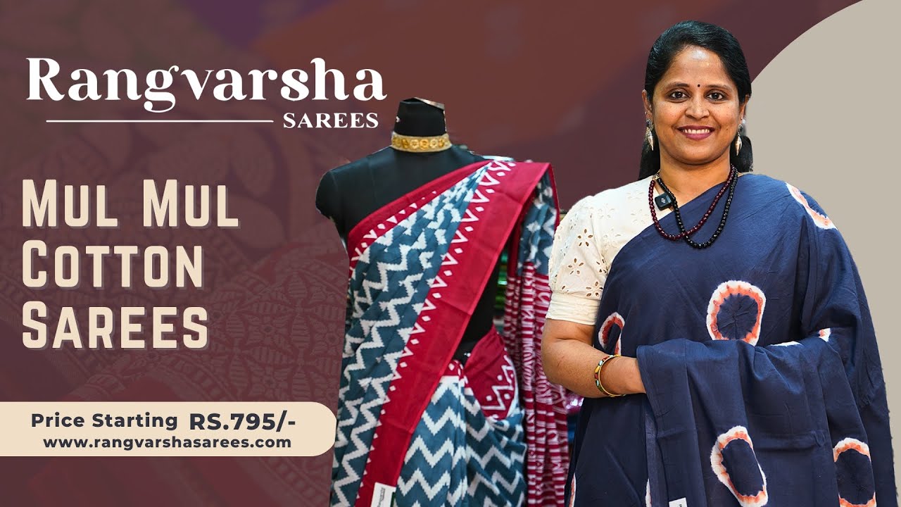 Mul Cotton Sarees-Rangvarsha Sarees- Printed pure mul cotton sarees- 21st May 2025