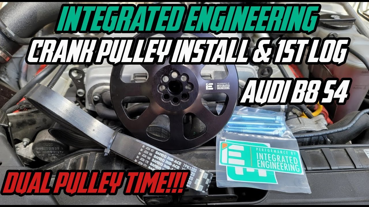 Audi B8 S4 ДВОЙНОЙ ШКИВ!!! Установка шкива коленвала Integrated Engineering и первый вход в систему