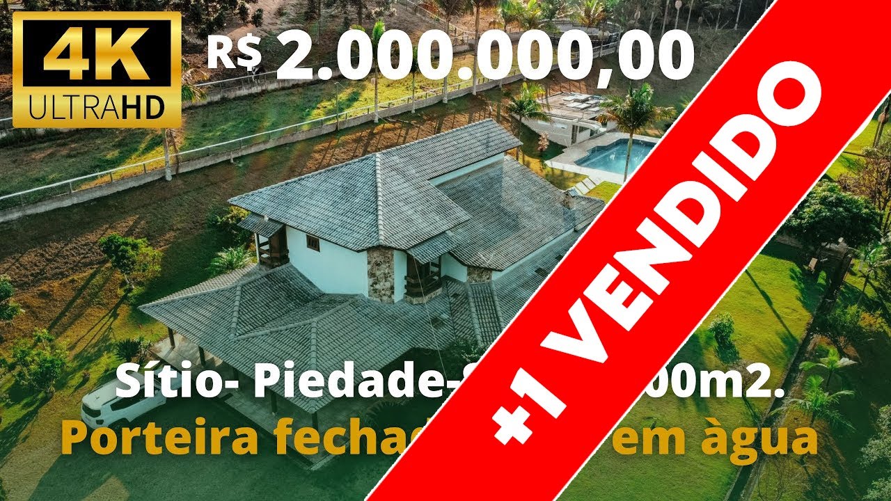 Sítio 80.000m², RICO em ÁGUA e PORTEIRA FECHADA.