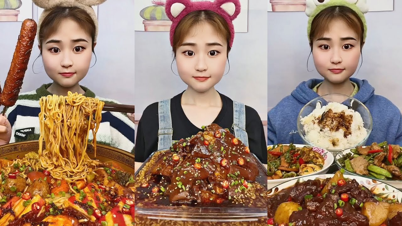 ASMR | 중국비빔면과계란 먹방 | 삼겹살과볶음밥 먹방 | 양념치킨과불닭볶음면 먹방 | 마라샹궈밥/대창먹방/중국먹방/중국당면먹방 | 중국마라탕 먹방 | 중국라면 먹방 리얼사운드