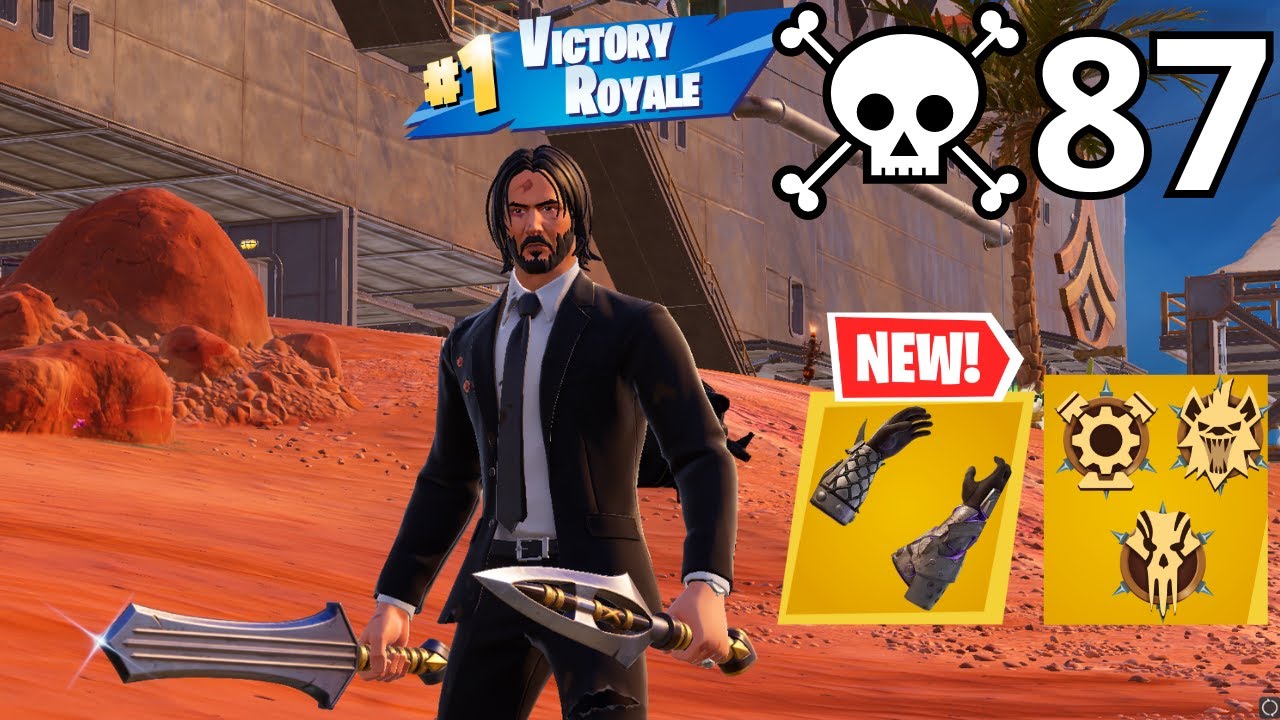 87 Elimination JOHN WICK Solo Vs Squads Zero Build Gameplay (Fortnite Chapter 5 Season3)