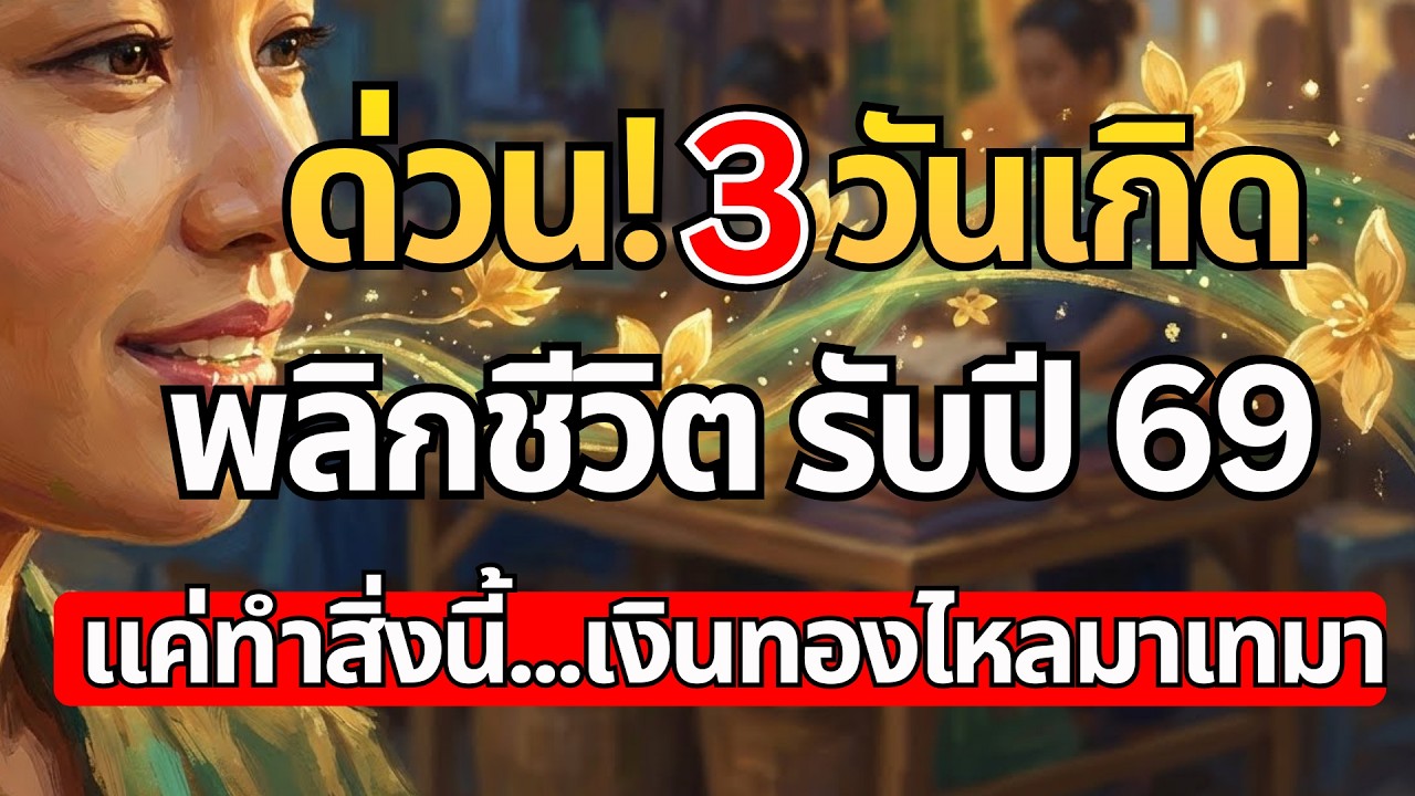 ด่วน! 3 วันเกิด พลิกชีวิต รับปี 69 แค่ทำสิ่งนี้...เงินไหลกอง ทองไหลมา หมดหนี้สิน