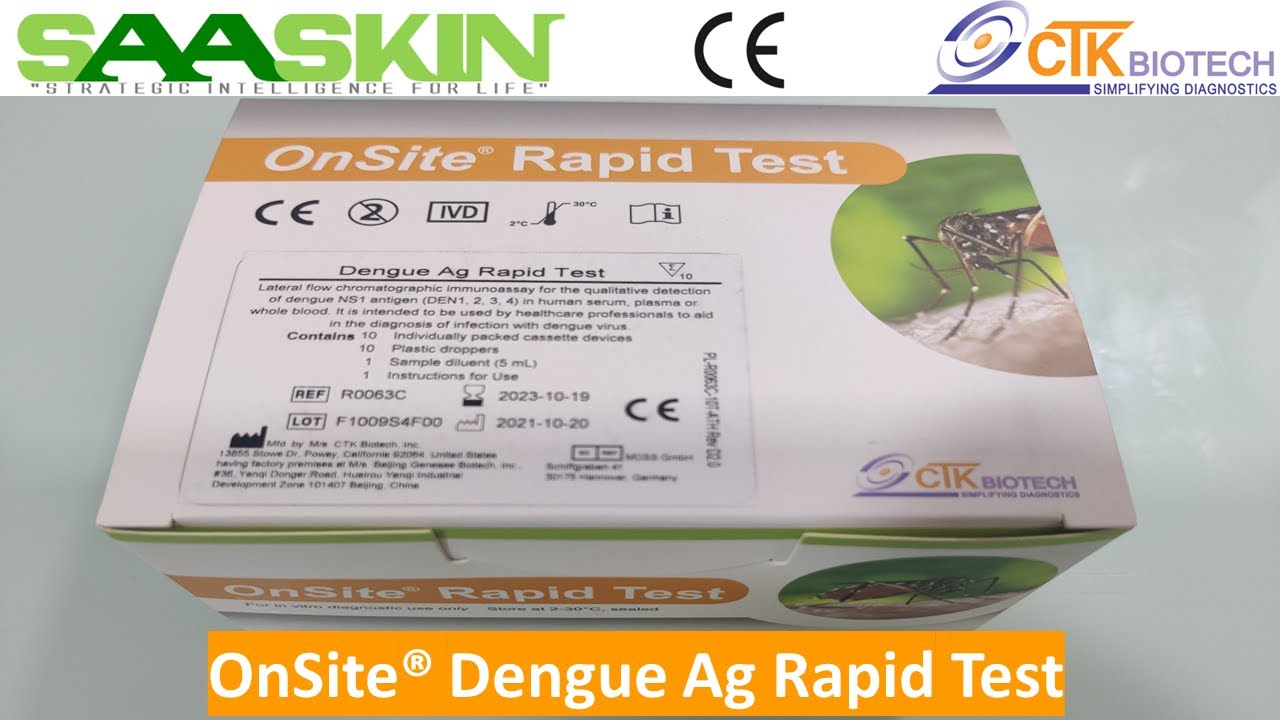 OnSite&reg; Dengue Ag rapid Test CE | UNBOXING | CTK BioTech