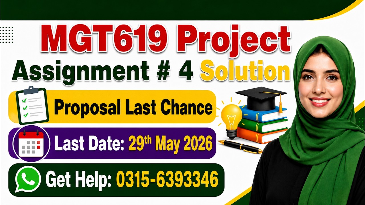 MGT619 Assignment 4 Solution 2026 #mgt619 mgt619 project mangaemnt