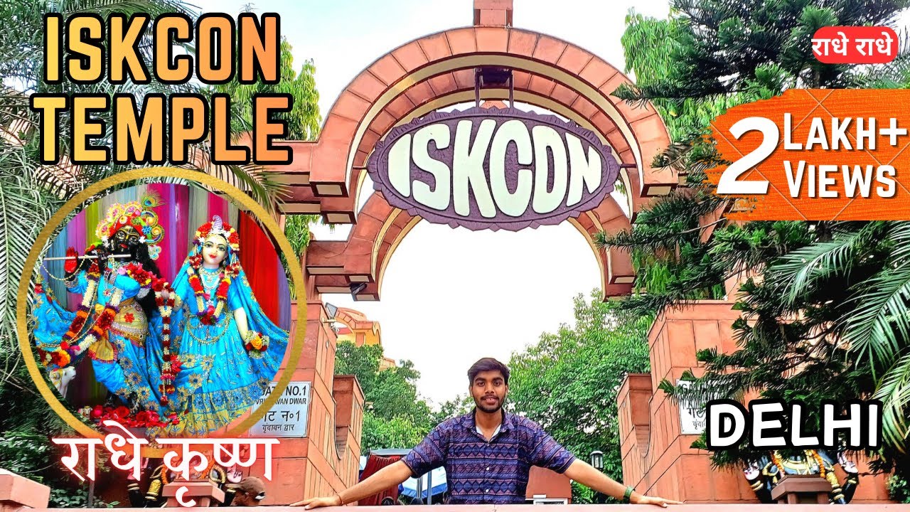 Iskcon Temple🦚Delhi | Sri Radha Parthasarathi Mandir | Delhi's Biggest Iskcon Temple | VlogsWithSans