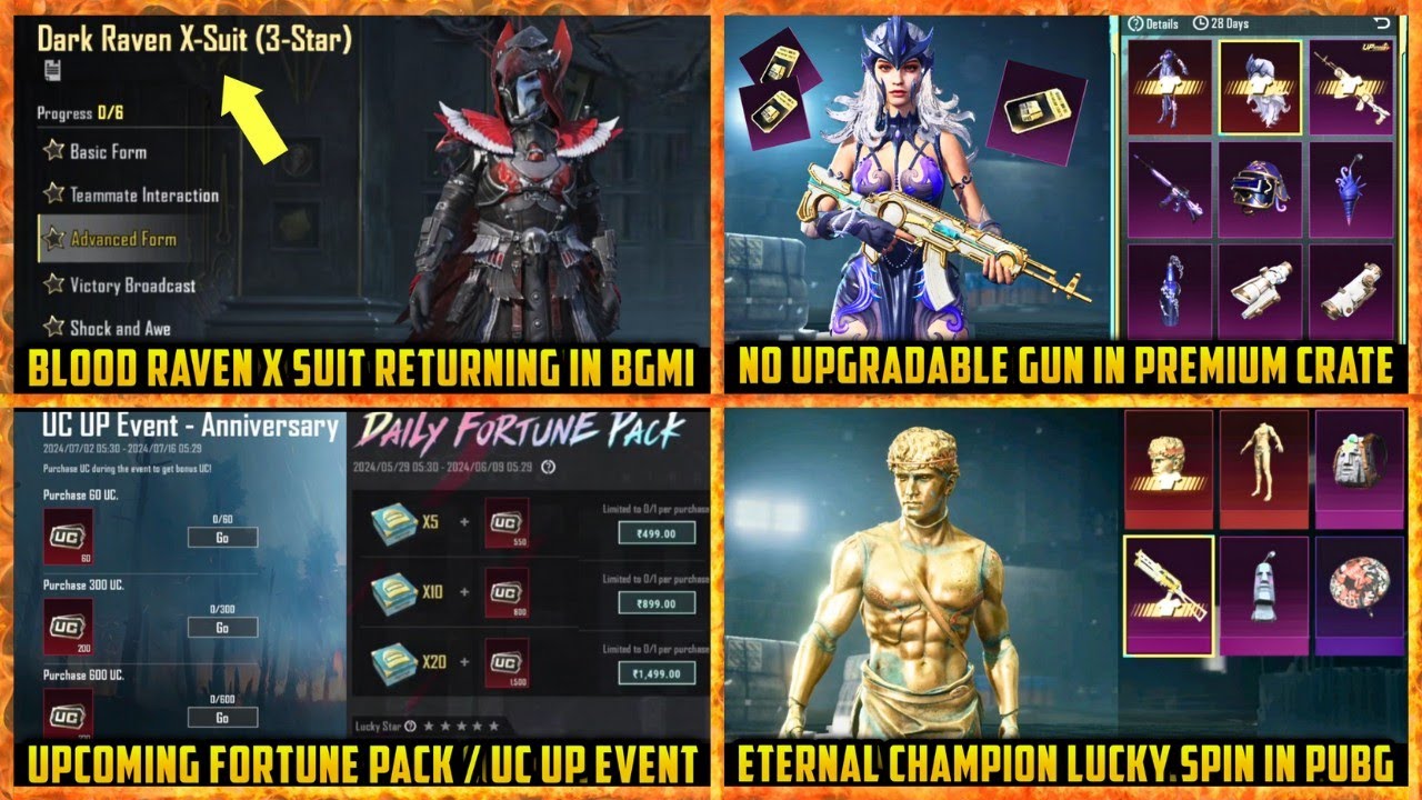 🔴 Blood Raven X suit Coming Back in BGMI ? | Next Premium / Classic Crates | Upcoming UC events
