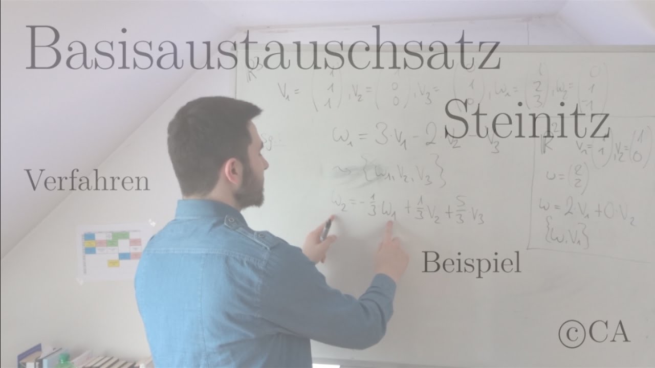 Basisaustauschsatz Teil 1 Beispiel Verfahren Beweis Induktion (lineare Algebra)