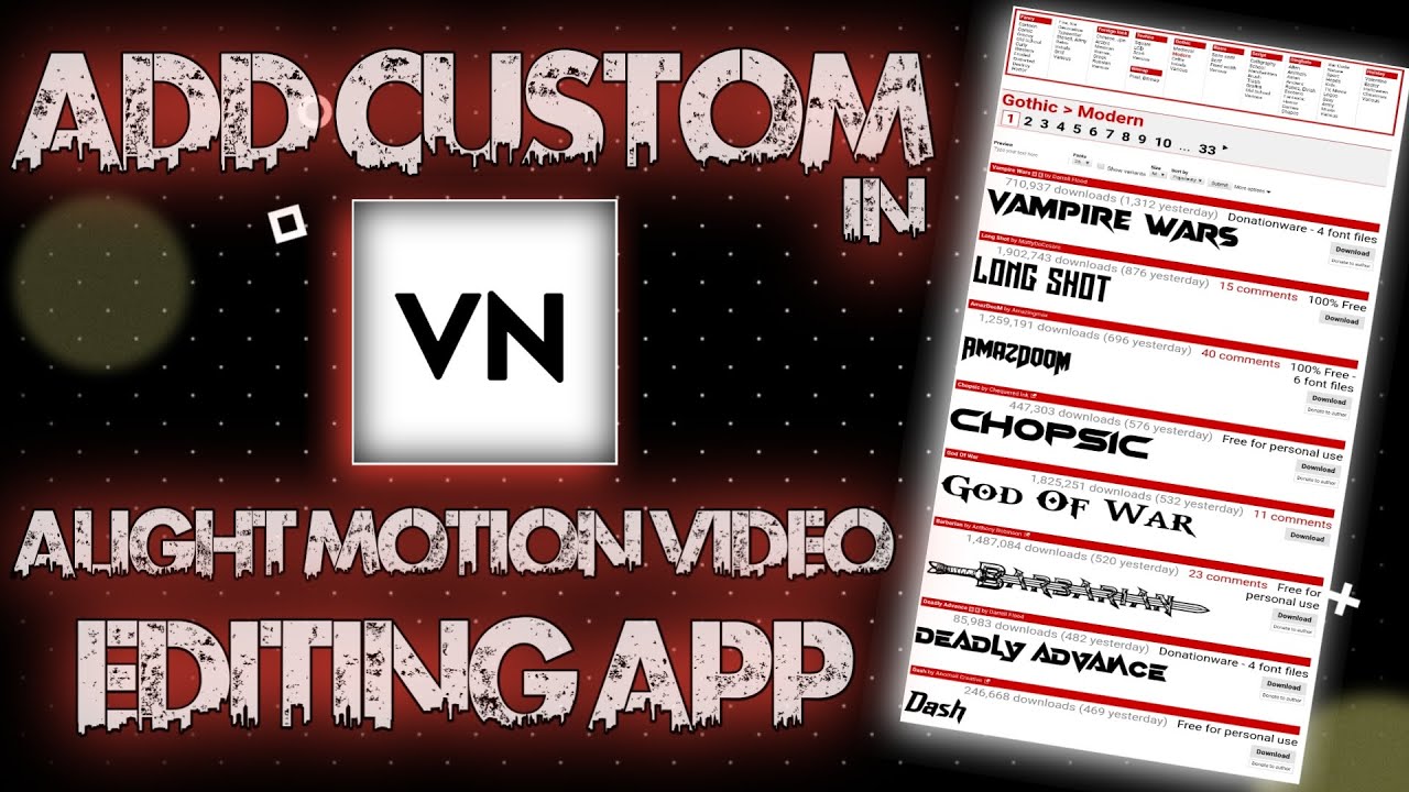 How to add custom fonts in VN master 🙂best video editing app VN master😉
