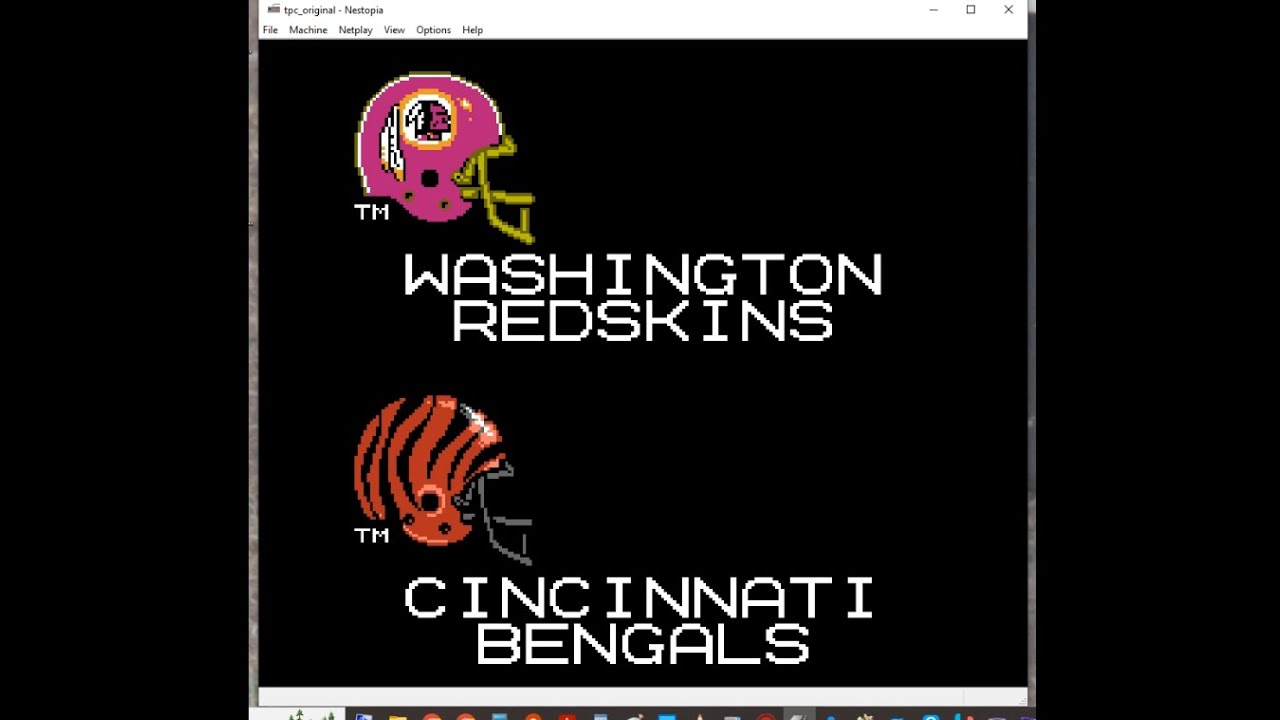 Tecmo Super Bowl Regular Season Week 4 Redskins Season Redskins vs Bengals And Scores And Standings