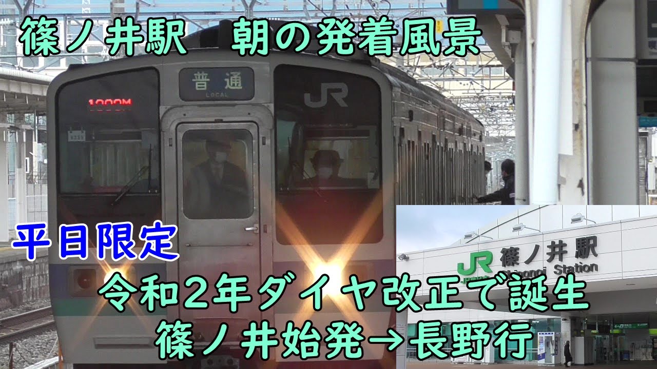 ＪＲ しなの鉄道 篠ノ井駅　平日朝１時間密着